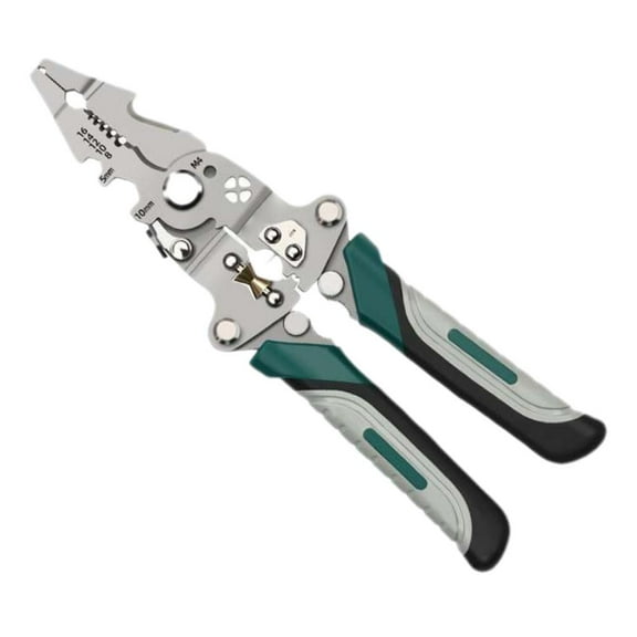 12 In 1 Foldable Multi Function Wire Stripper Pliers For Electricians With Sharp Blade Ergonomic Handle Portable Wire Cutter Stripper And Skinning Tool