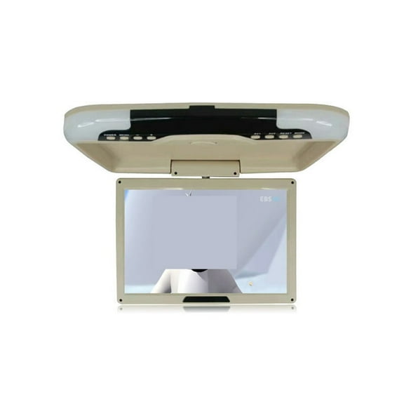12.1 Inch HD Car Roof Mount Monitor 360° Screen Rotation Car Video Playes Auto Ceiling TV Flip Down USB SD FM IR LED Speaker ,Easy to Operate