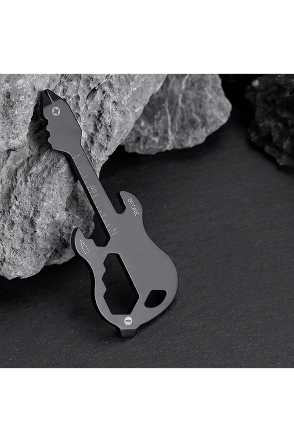 12 In 1 Keychain Bottle Opener Multi Tool, 100% Stainless Steel EDC Gadget, [Bottle Opener, Wrench, Screw Driver, Metric Ruler, Cord Cutter] Universal Everyday Carry Pocket and Backpack Tool