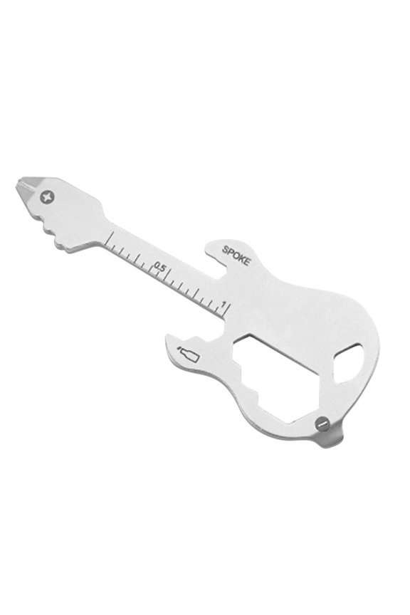 12 In 1 Keychain Bottle Opener Multi Tool, 100% Stainless Steel EDC Gadget, [Bottle Opener, Wrench, Screw Driver, Metric Ruler, Cord Cutter] Universal Everyday Carry Pocket and Backpack Tool