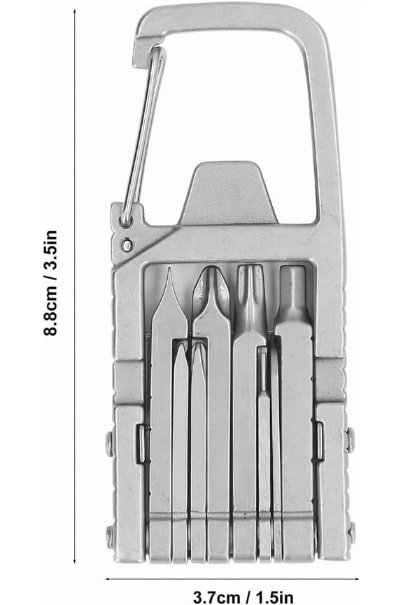 12 in 1 Mini Multi Tool, Portable Keychain Multitool, Needle Nose Pliers, Bottle Opener, Keychain Multitool Tool Compact Pocket Size for Outdoors Camping