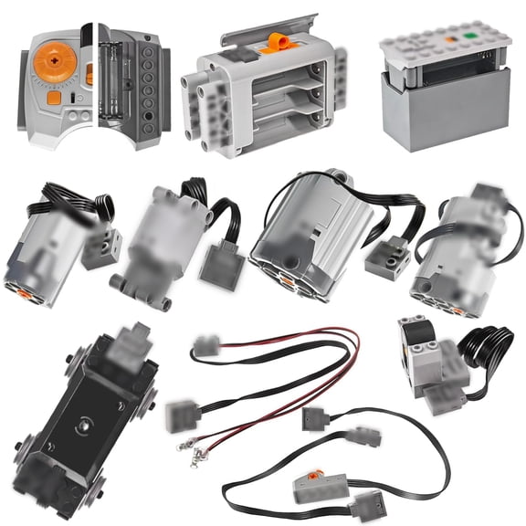 12 in 1 Motor Power Function Set,Equipped with Powerful High-Torque High-Speed Motor,Advanced Control Functions,Compatible with Major Brands,Suitable for Building Block Modification
