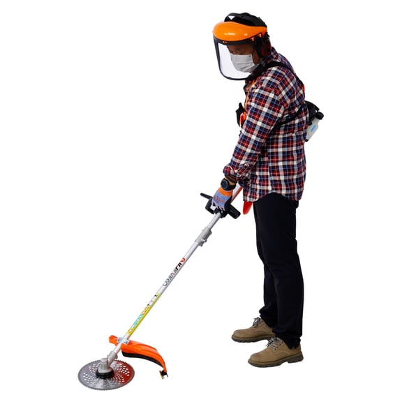 12 in 1 Multi-Functional Trimming Tool, 32.6CC 2-Cycle Garden Tool System with Gas Pole Saw, Hedge Trimmer, Grass Trimmer, and Brush Cutter EPA Compliant