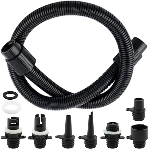 12 in 1 Paddle Board Pump Adapter Set, Universal Sup Air Pump Hose with 7 Nozzles for Inflatable Paddleboard, Boat, Tent, Paddle Board Accessories Replacement Parts for Electric SUP Pump, Rafts