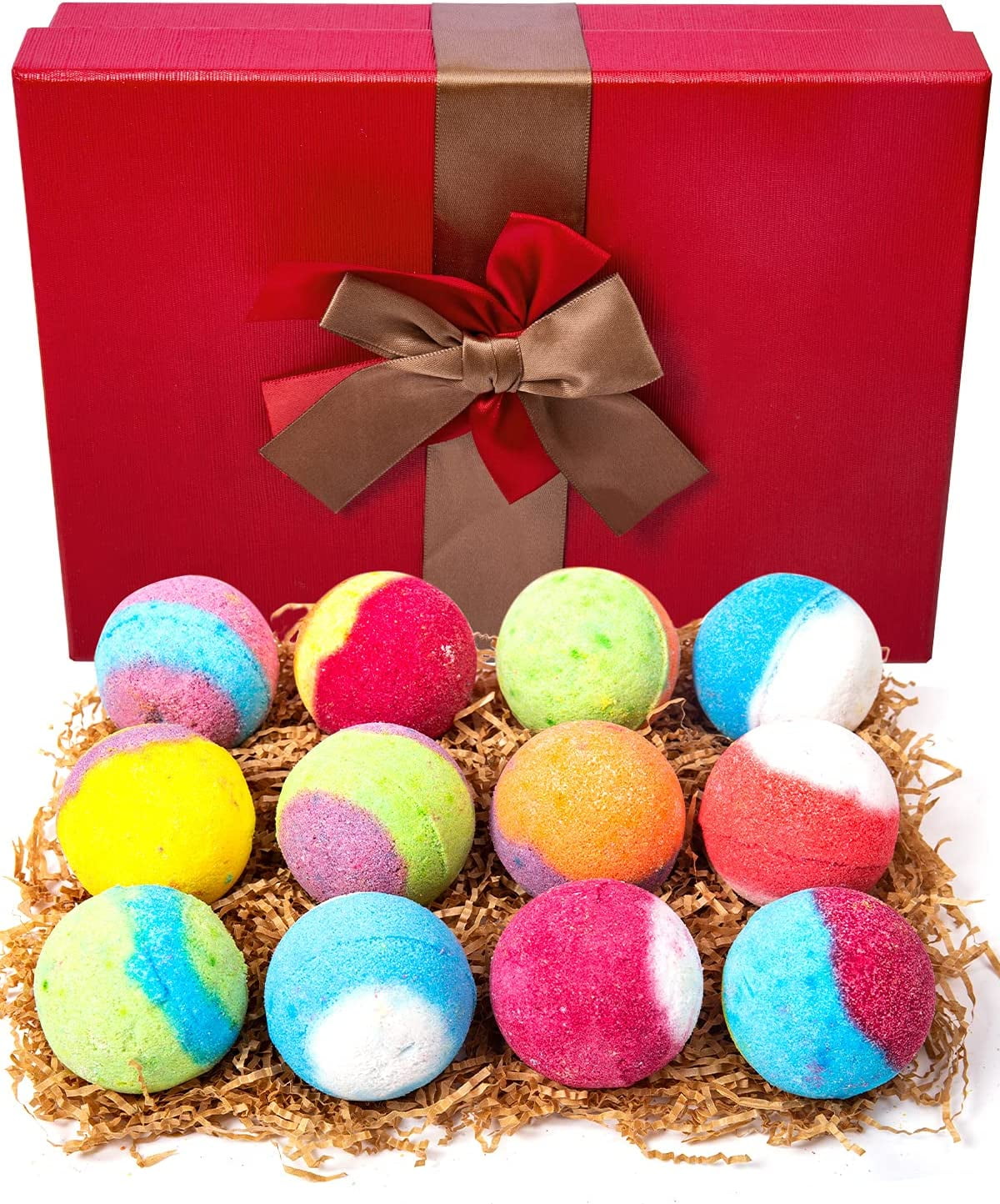 DIY Gift Kits Bath Bomb Kit (Deluxe) 8 All Natural Essential Oils and  Recipe Pack Makes 12+ DIY Cupcake Mold Bath Bombs, Gift Box Included.