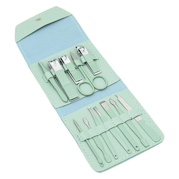 12 in 1 Piece Nail Clipper and Facial Care Tool Set - Manicure, Pedicure and Beauty Tool Set for Fingernail Toenail and Face Grooming Travel, Nail Cutters Scissors Kit for Manicure Tools