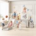 thumbnail image 1 of 12 in 1 Toddler Slide, NEORIVER Kids Indoor Slide for Toddlers 1-3 Years Old, Toddler Indoor Playground with Drawing Board, Golf Set, Ring Toss, Basketball Hoop and Storage, 1 of 7