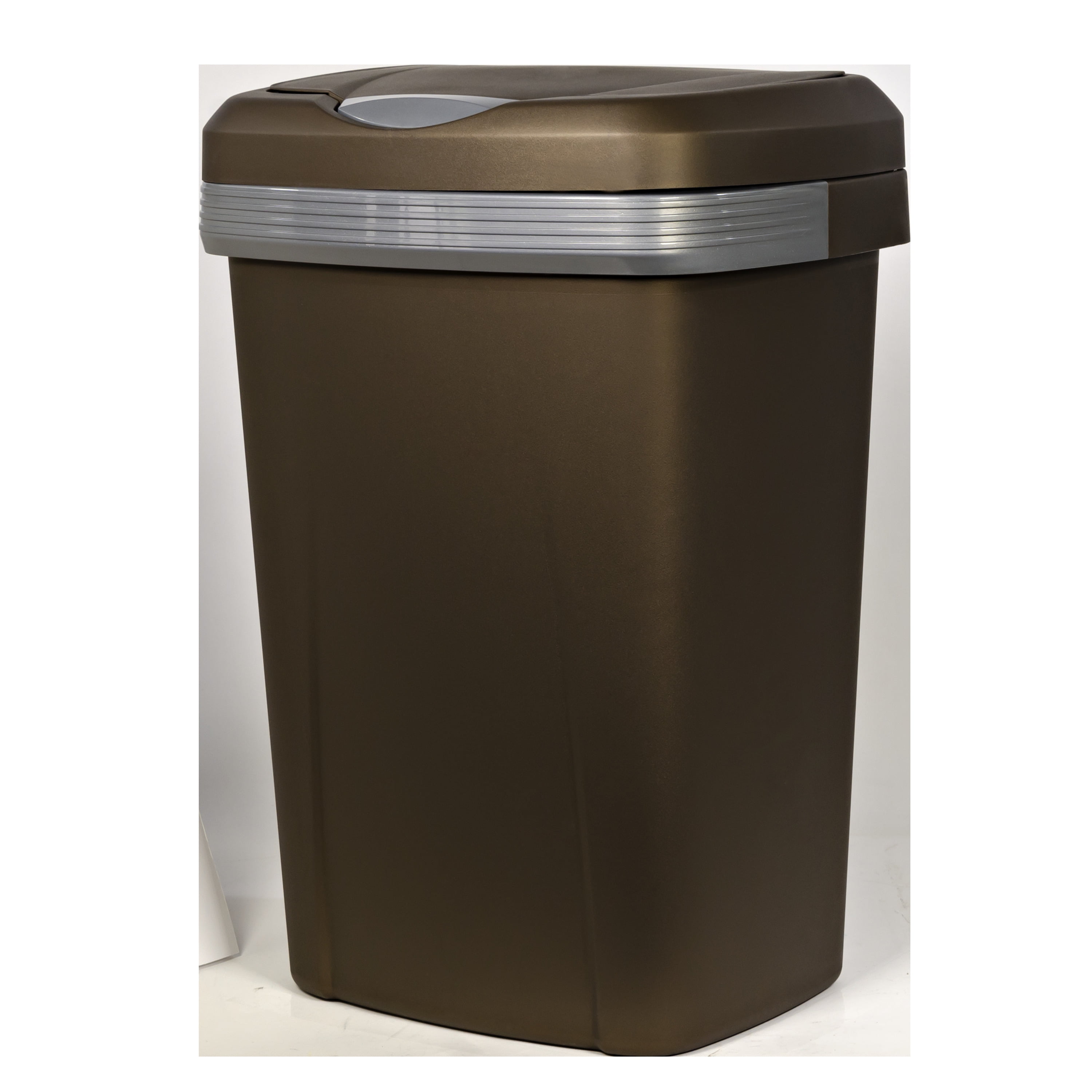 12.1gal Hefty Premium Touch Lid Trash Can, Bronze