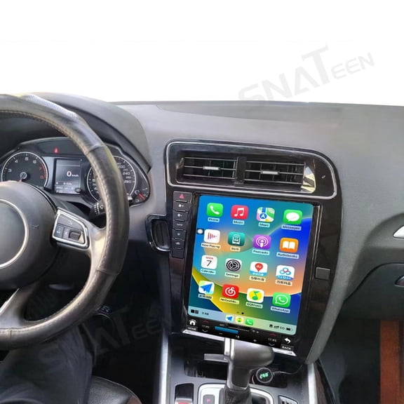 SNATEEN 12.1 inch Carplay Screen/Radio/Multimedia Player for Audi Q5 2010-2018 Universal Car Navigation/GPS Upgrade Headunit Android Display 1080P Touch Screen Replace System