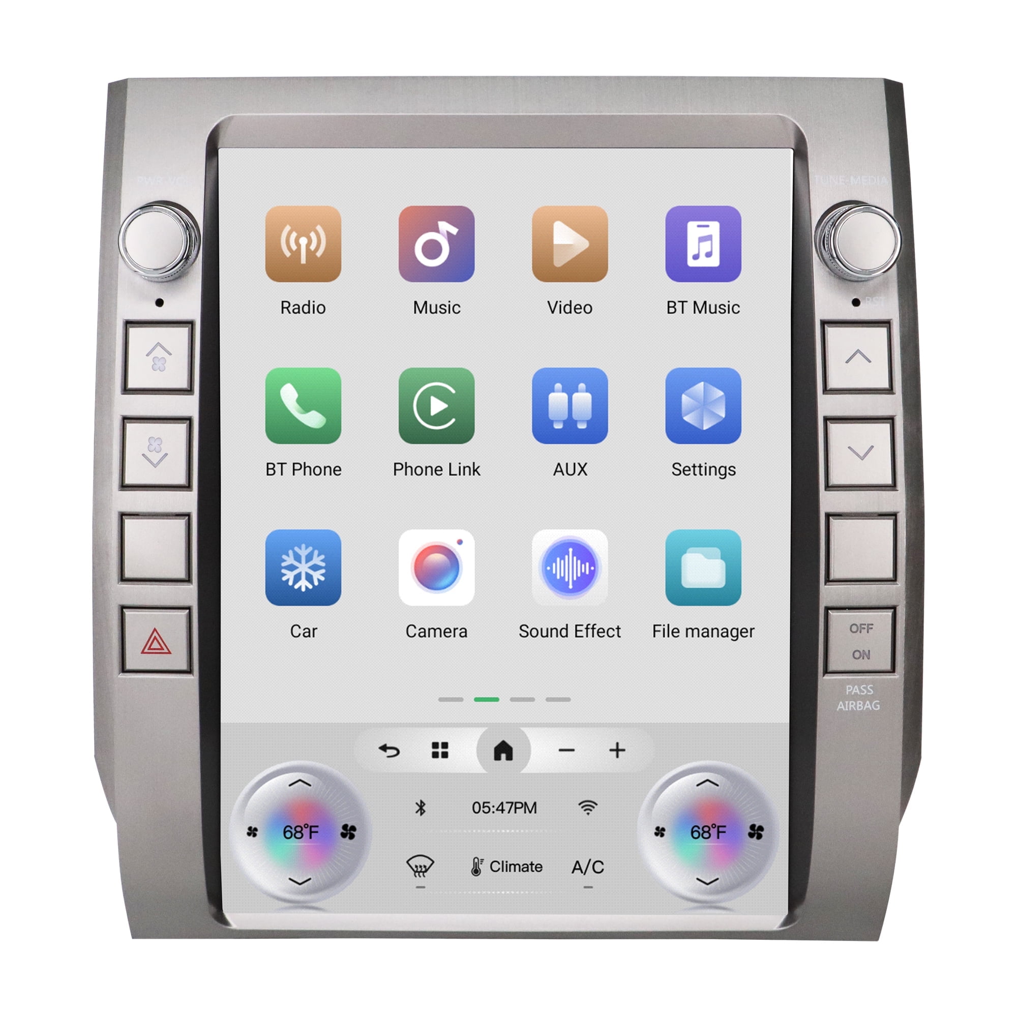 12.1 inch T-style Car Radio Stereo for Toyota Tundra 2014-2022 with Apple CarPlay Auto Android Head Unit Built in DSP Bluetooth Wifi GPS 3+32G