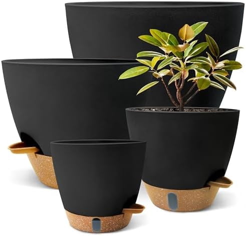 12/10/9/8 inch Self Watering Pots with Visual Water Window, Extra Large ...