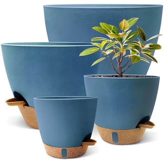 12/10/9/8 inch Self Watering Pots with Visual Water Window, Extra Large ...