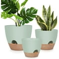 thumbnail image 1 of 12" 10" 9" Large Self Watering Plant Pots, 3 Pack Flower Pots Planters with Multi Mesh Drainage Holes for Indoor Outdoor Garden Plants and Flowers., 1 of 14
