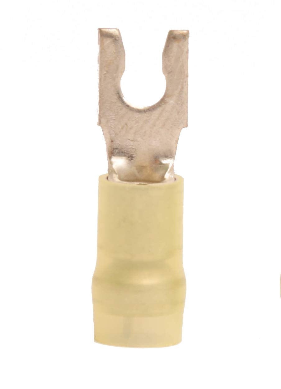 12-10 AWG 3-pc Nylon w/Sleeve Insulated 1/4 Snap Spade Terminal (100/Pkg.)