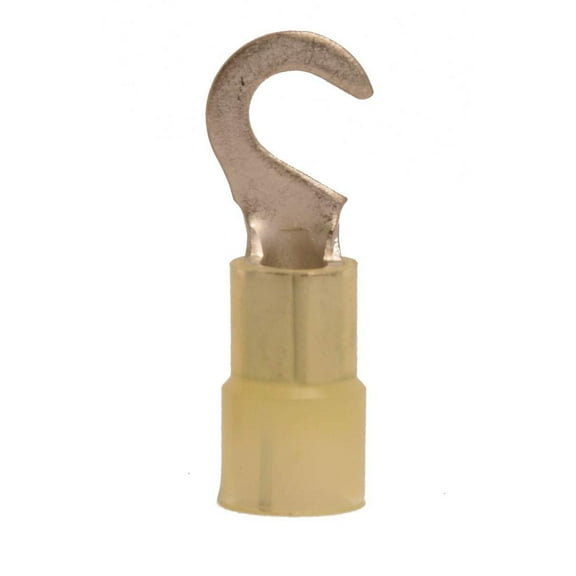 12-10 AWG Nylon Insulated #8 Hook Terminal (100/Pkg.)