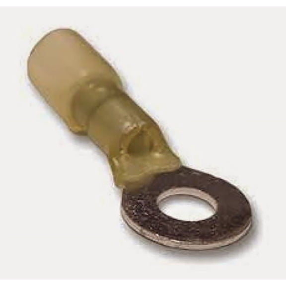 12-10 Ga. Solder Heat-Shrink Ring Terminals, 1/4" Stud - (pack of 10)