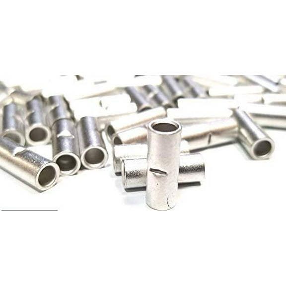 12-10 Gauge UN-Insulated Non Insulated TINNED Butt Splice Connector Wire Terminal (50)