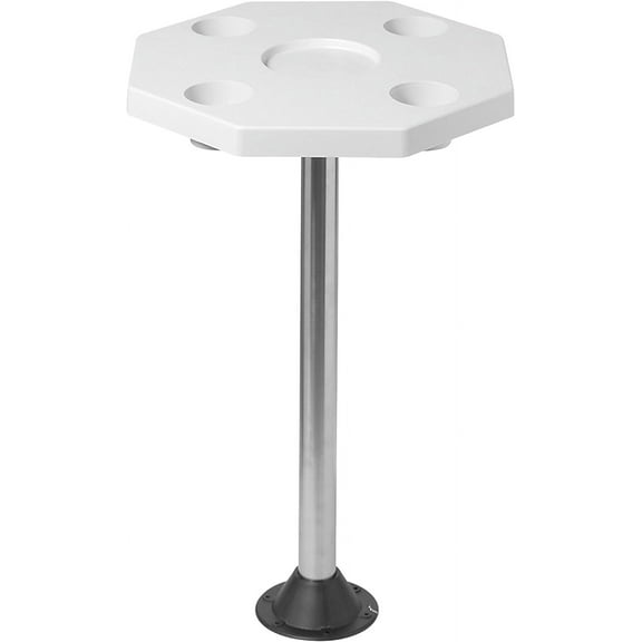 12-1108C Removable Octagonal Marine/RV Table , White