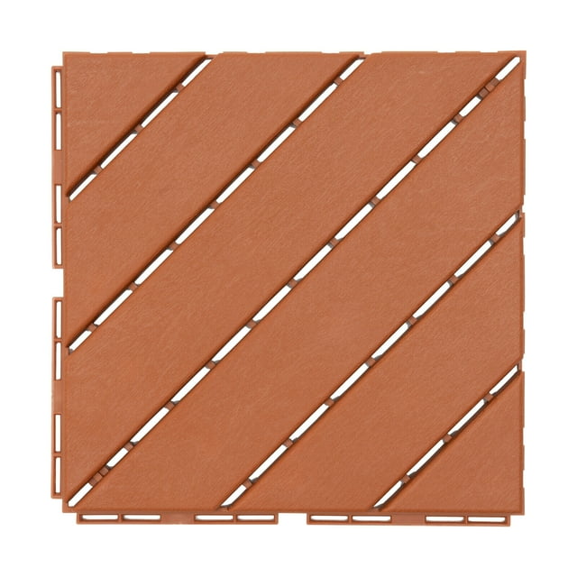 12*12*0.79in 27/36Pcs PP Deck Tiles Interlocking Patio Wood Flooring