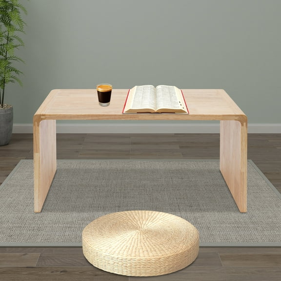 12*12*24in Free Standing Wood End Table C Shaped Sofa Side Table Wood Color for Bedrooms, Living Rooms