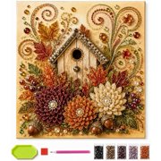 12*12 Autumn Pearl Painting Kit, Fall Pearl Art Kits Beginner - Friendly Crafting, Relaxing Diy Craft To Create Sparkling Fall, Beautiful Seasonal Home D cor