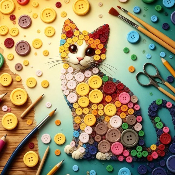 12"*12" DIY Button Art Kit With Frame, Complete Craft Buttons Painting Set For Adults Beginners, Pearl Dot Painting Kit For Home Decor And Creative Relaxation, Gift For Craft Lovers