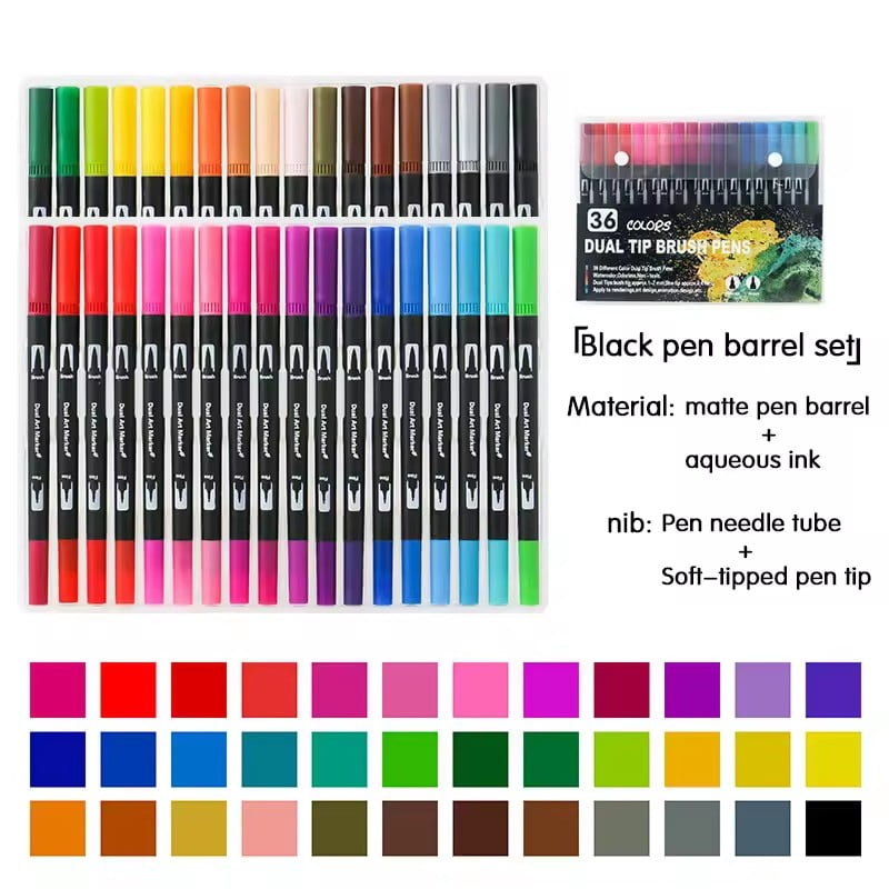 12-120 Colors Art Brush Marker, Dual Tip Coloring Markers, Fine Tip and Brush Tip Markers Pen for Note taking Planner Calligraphy Drawing, DIY Markers for Adults.
