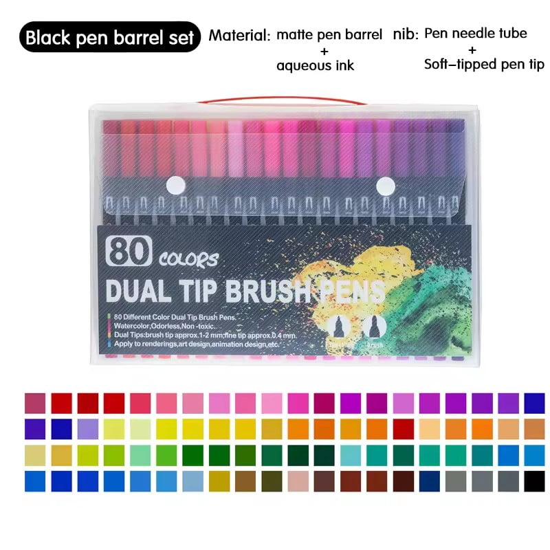 12-120 Colors Art Brush Marker, Dual Tip Coloring Markers, Fine Tip and Brush Tip Markers Pen for Note taking Planner Calligraphy Drawing, DIY Markers for Adults .