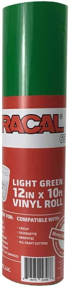 12.125 x 10ft Roll of Oracal 651 Light Green Craft Vinyl - On a 2.5 ...