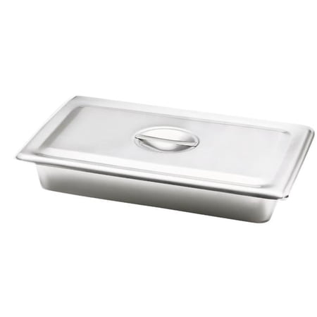12.125 x 8.625 x 2 in. Stainless Steel Instrument Tray with Recess Grip