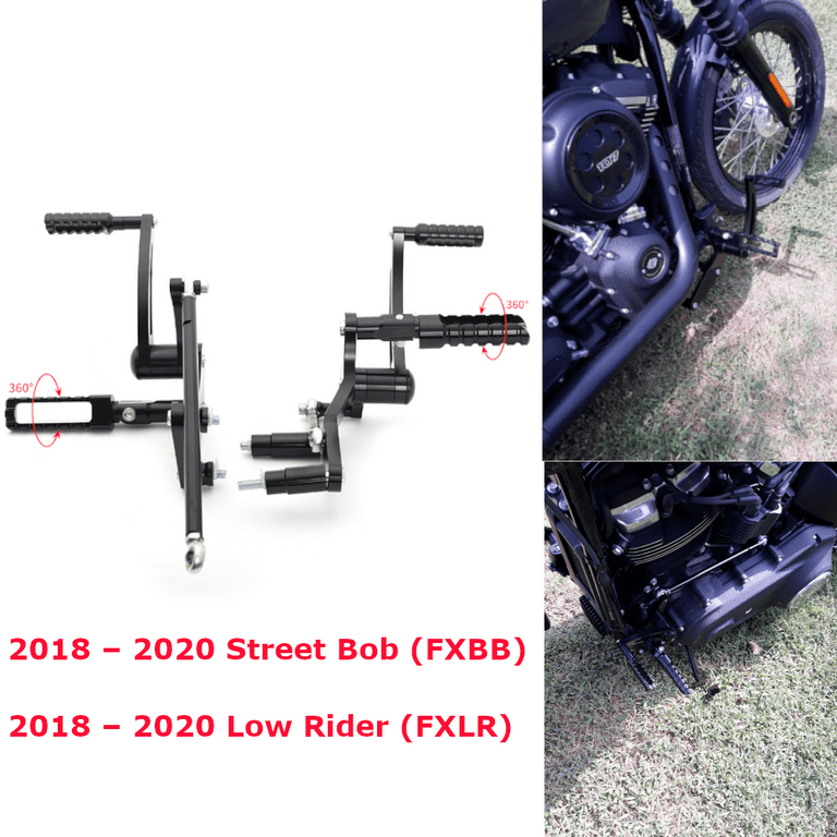 12 13 Forward controls Foot pegs for Harley Davidson Street Bob FXBB FXBBS Low Rider FXLR FXLRS 2018 2021 Walmart