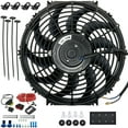 thumbnail image 1 of 12-13 Inch 130w Electric Radiator Cooling Fan 12V Red Rocker Switch Wire Kit, 1 of 7