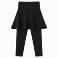 thumbnail image 1 of 12-13 Years Toddler Girls Leggings With Skirt High Waisted Tennis Athletic Flowy Skirted Legging With Pockets For Kid Sweatpants Joggers Pants Fall and Winter Black Cargo Pants, 1 of 9