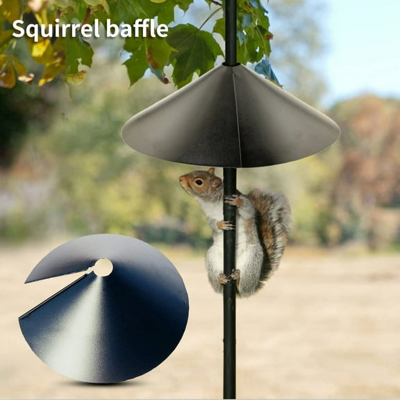 12/14/16/18 Inches Wrap Around Squirrel Guard Rotatable Easy Assembly Anti-rust Weather-proof Smooth Surface Preventing Stealing Food Gardening Tool Protecting Bird Feeder Squirrel Baffle for Backyard