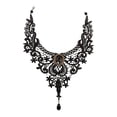thumbnail image 1 of 12-14 Inch Black Gothic Pendant Choker Necklace Wedding Halloween Accessories, Vintage Skull Choker Necklace for Women, Gothic Black Sexy Necklaces Tassel Collar Gift, 1 of 3