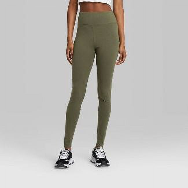 Women's High-Waisted Classic Leggings - Wild Fable™ Deep Olive 2X