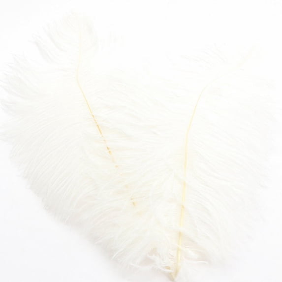 12-14 inch (30-35cm) Natural Ostrich Feathers for Wedding Centerpieces Home Decoration,Flower Arrangement,DIY Christmas Decorations (1pcs,White)