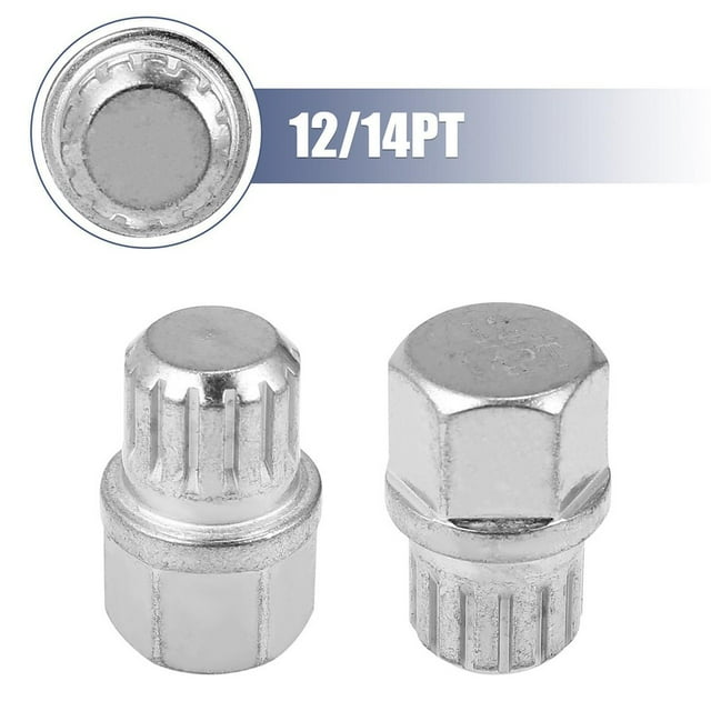 12/14Pt Solid Auto Anti Theft Wheel Lock Lug Nut Screw Removal Key for