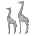 thumbnail image 1 of 12", 15"H Silver Polystone Giraffe Sculpture, by CosmoLiving by Cosmopolitan (2 Count), 1 of 10