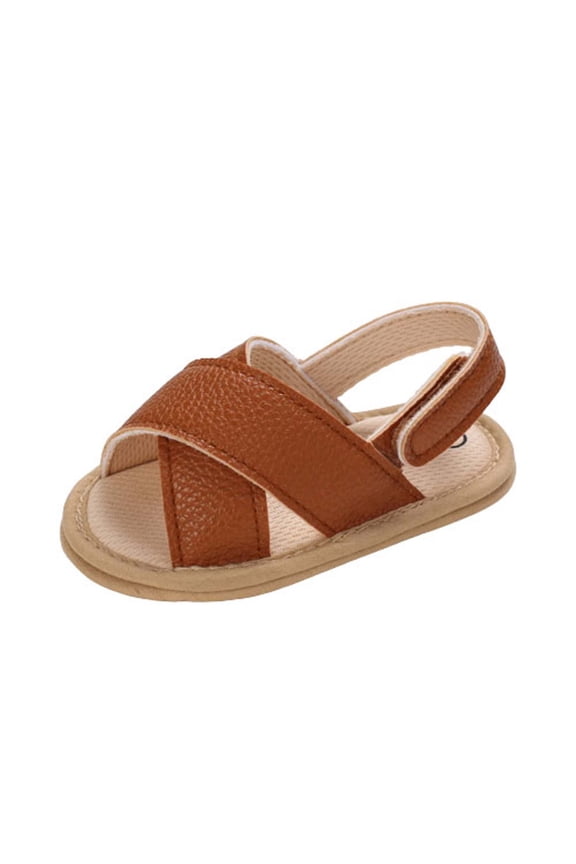 12-15 Months Baby Girl Boy Sandals Open Toe Flat Summer Sandals First Walker Shoes Toddler Kid Baby Summer Breathable Soft Bottom Casual Non-slip Sandals Brown