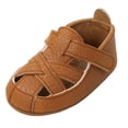 thumbnail image 1 of 12-15 Months Baby Girls Shoes Infant Mary Jane Flats Princess Wedding Dress Baby Sneaker Shoes Toddler Kid Baby Boys Summer Breathable Soft Bottom Casual Non-slip Casual Shoes Brown, 1 of 6