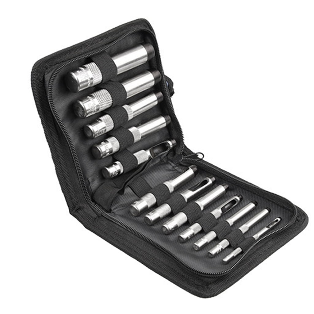 12/15 Pieces Leather Craft Hole Punch Set Leather Hollow Punch Set Leather Hole Punch Set 3-25mm Leather Working Tool