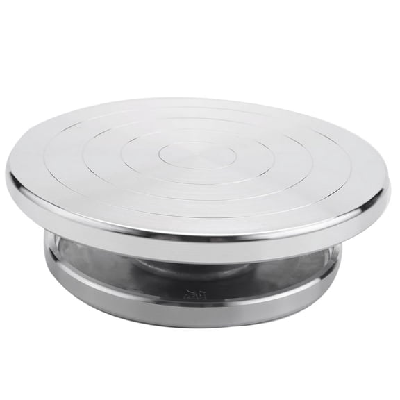 12/15cm Double Face Use Aluminum Alloy Turntable for Ceramic Clay Sculpture Platform Pottery Wheel Rotating Tools,1*Double Face Turntable,silver