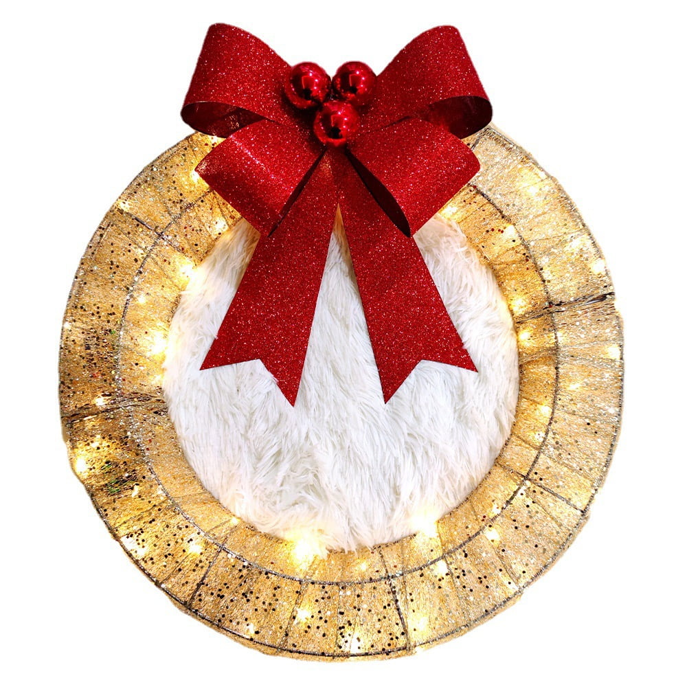 12/16/20inch Prelit Christmas Wreath Outdoor Christmas Wreath for