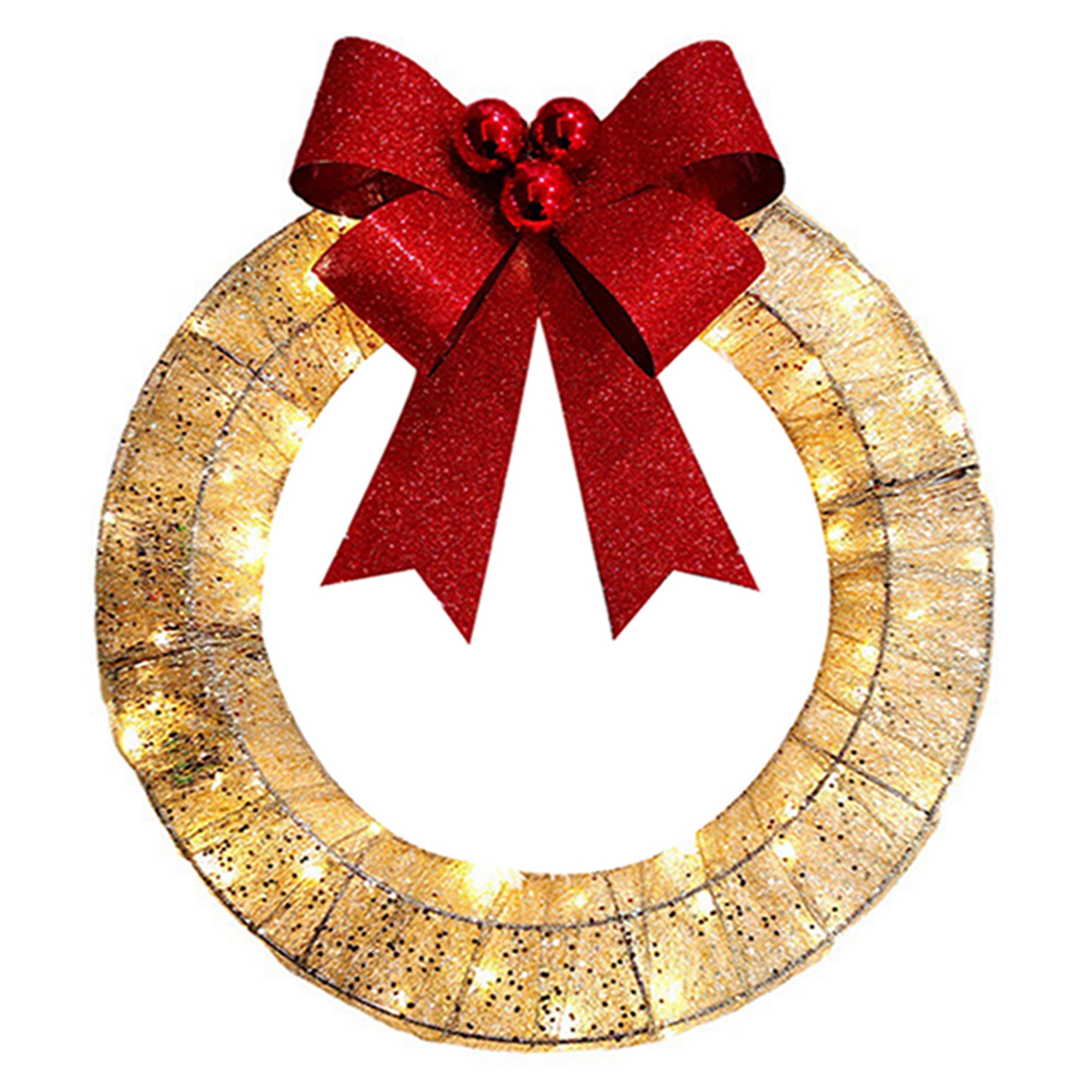 12/16/20inch Prelit Christmas Wreath Outdoor Christmas Wreath for