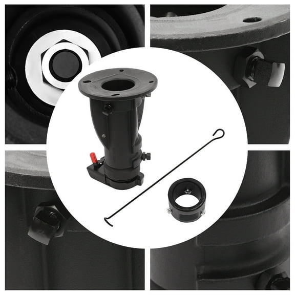Gooseneck Adapter For Camper/RV/Trailer's Kingpin Box Black 5th Wheel Adapter