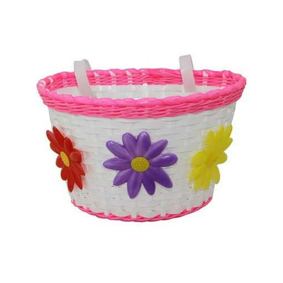 12"/16" Bike Basket Pink/White. for bicycle basket, bike basket, lowrider bikes.