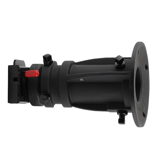 12-16 Inch Adjustable 5th Wheel to Gooseneck Adapter with Cushion - 20K lbs GTW Capacity, Black Steel, for Truck Bed Towing, RV, Camper & Horse Trailer Conversion, Easy No-Weld Install