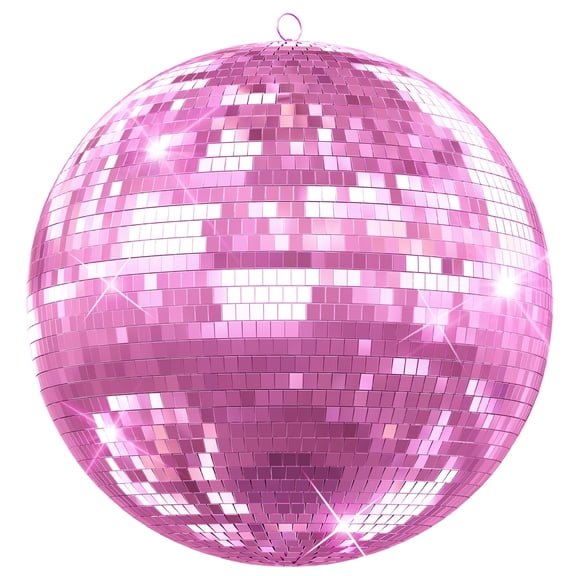 12/16 Inch Disco Ball with Hanging Ring, Large Mirror Ball for DJ, Club, Party, Stage, Light Effect Reflective Sphere for Live Performance, Wedding, Dance Floor