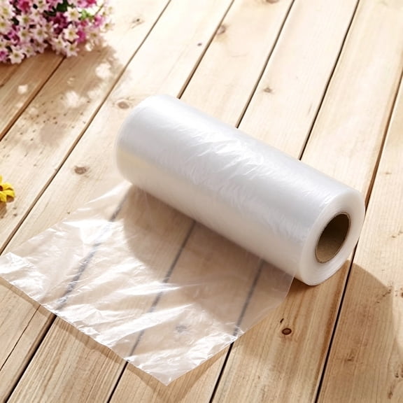 12×16 Inch Roll Plastic Produce Bags, Clear Bread Grocery Bags, 350 Count Per Roll, Perforated Easy Tear, Food Safe for Fruit Bread Vegetable Storage